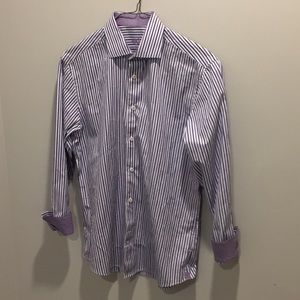 Bugatchi purple and blue dress shirt